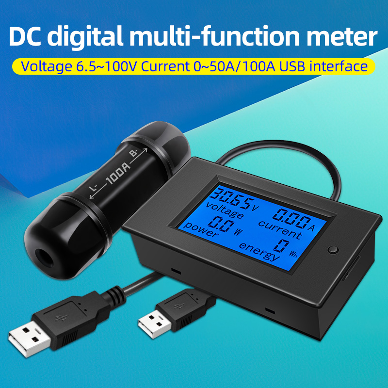 PZEM-051 USB Port DC LCD Display Multimeter Digital Voltage Power Energy Meter Ammeter Voltmeter